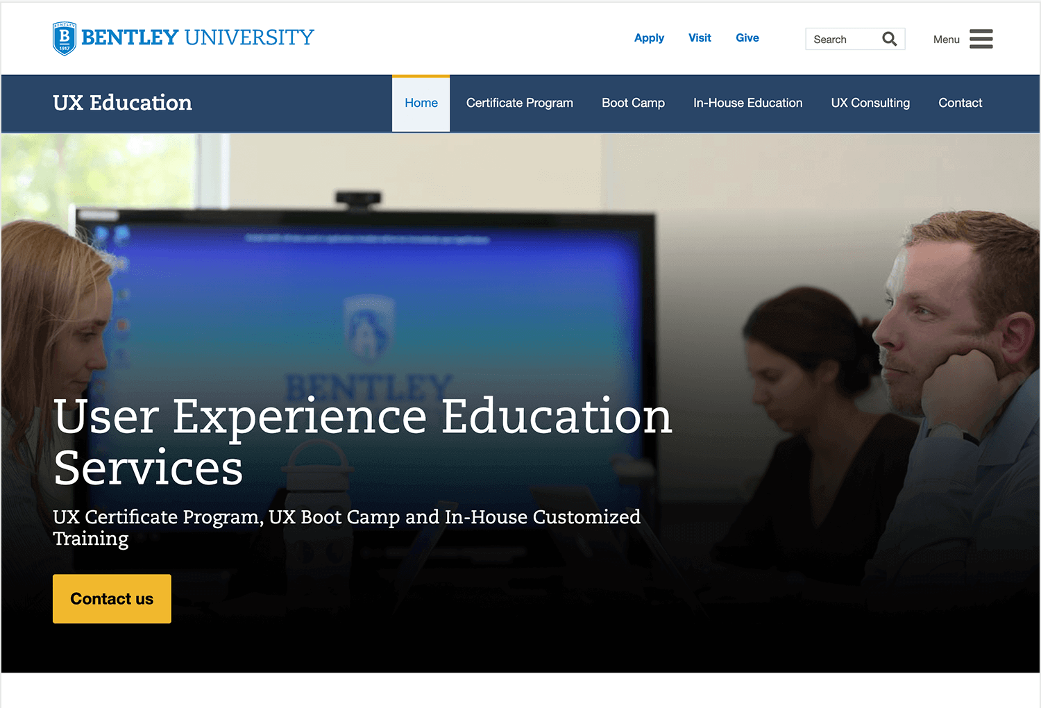 UX course in Bentley University