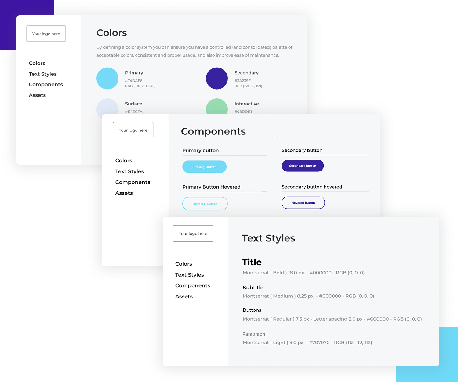 showing the generation of design systems at Justinmind