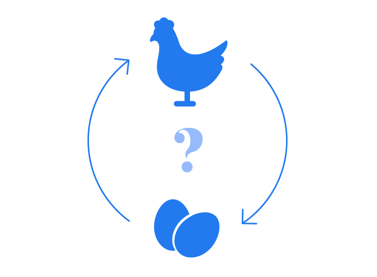 What came first - the chicken or the egg? Content or design?
