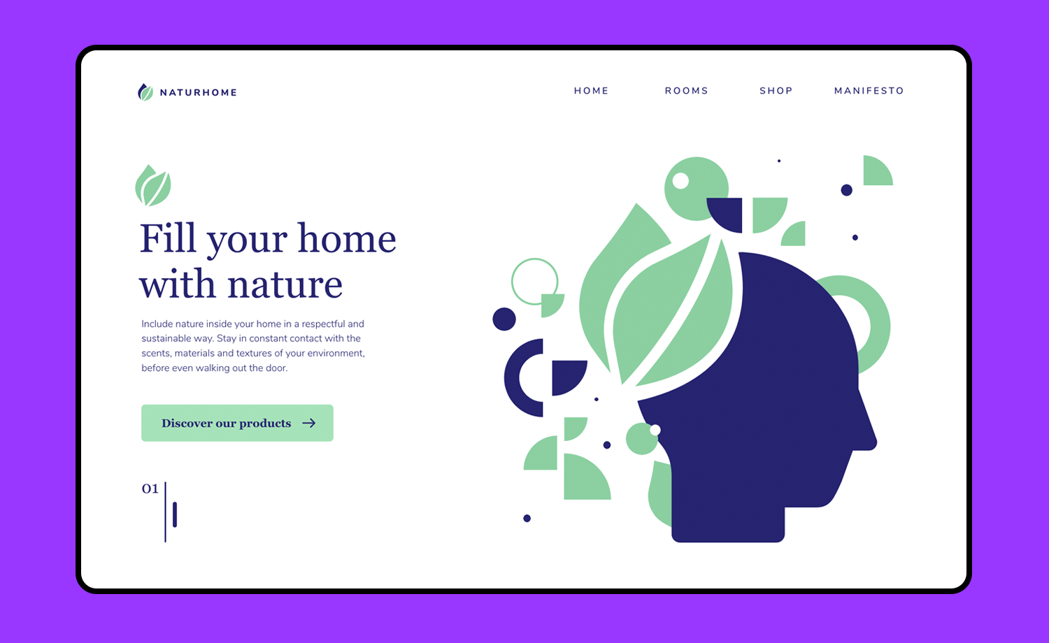 Online plant store homepage template