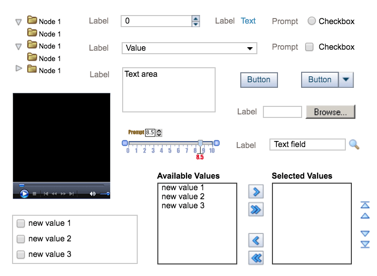 ORACLE Fusion UI kit - elements and components for forms