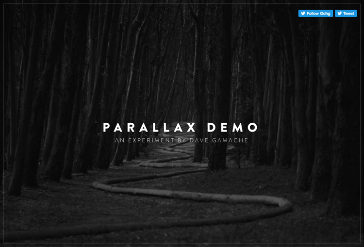 Parallax effect website scrolling - Dave Gamache