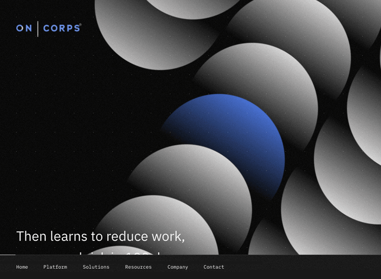 Parallax effect website scrolling - OnCorps