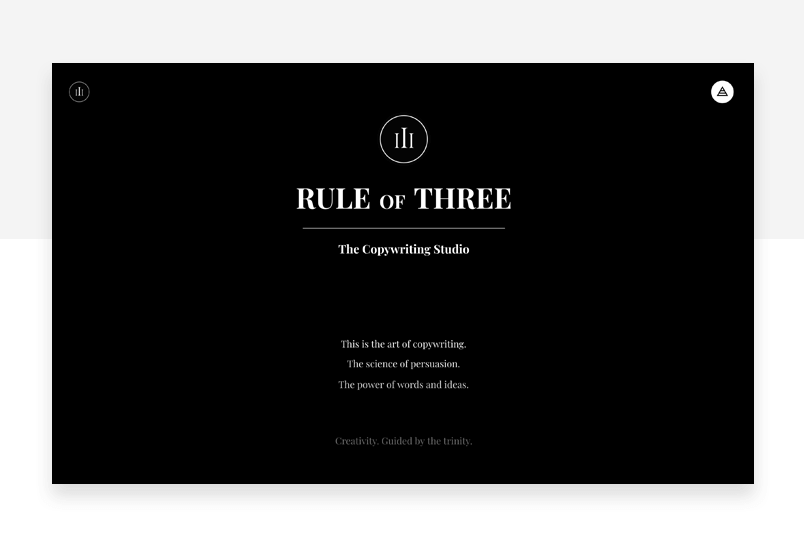 Rule of Three - visual storytelling - Justinmind