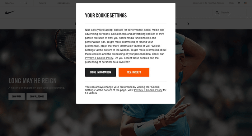 web-cookies-user-experience-nike-modal