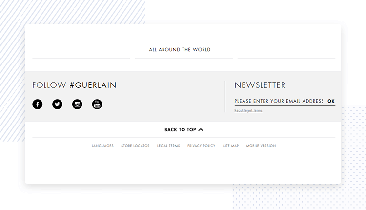 website-footer-design: Guerlain.com